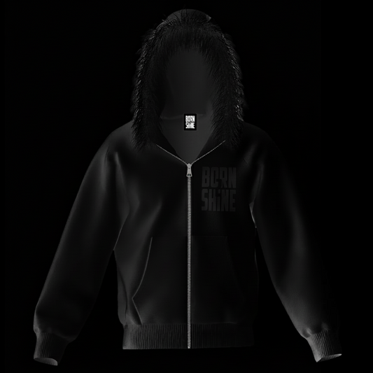 B2S FUR HOODIE V2 - BLACK