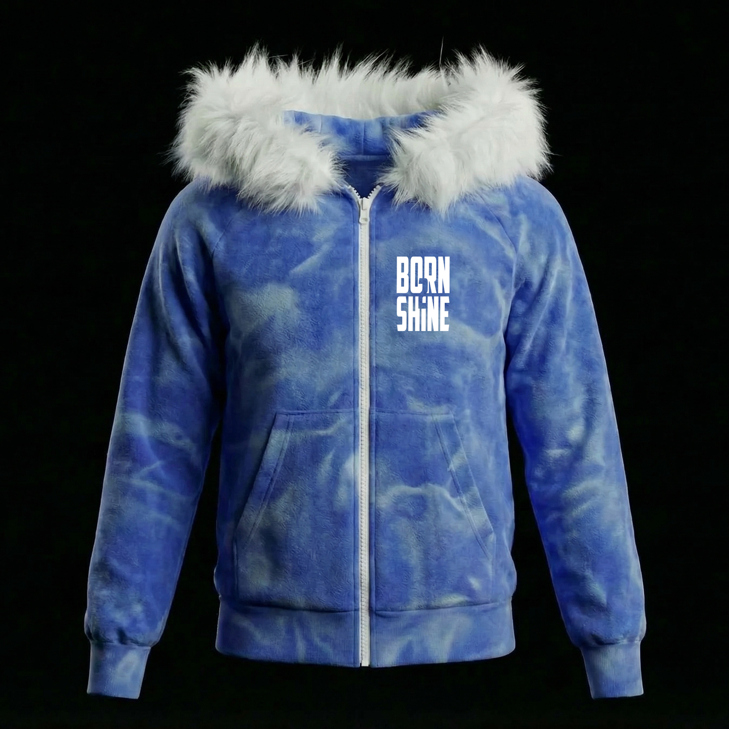 B2S FUR HOODIE V2 - SEA WASHED BLUE