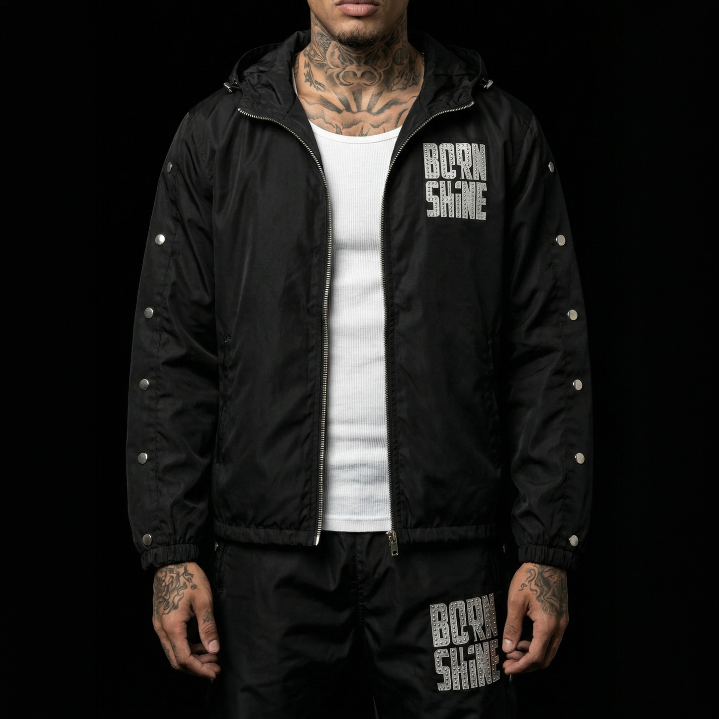 B2S NYLON JACKET - BLACK