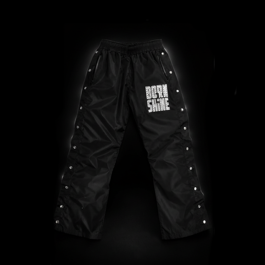 B2S NYLON TRACKPANTS - BLACK