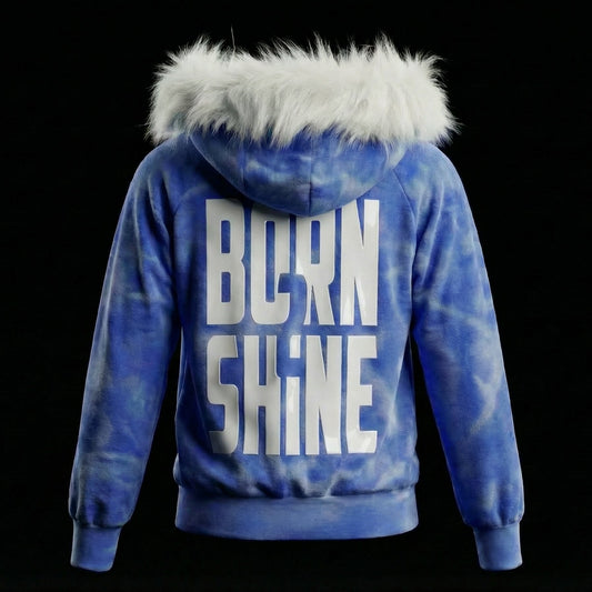 B2S FUR HOODIE V2 - SEA WASHED BLUE