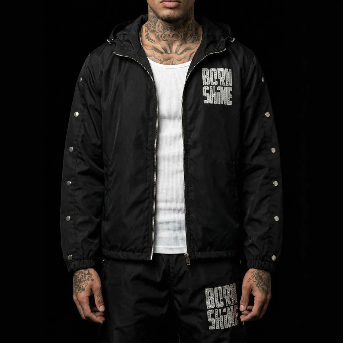 B2S NYLON JACKET - BLACK