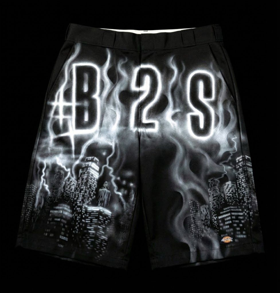 B2S X COPYRIGHT WORK SHORTS AIRBRUSHED